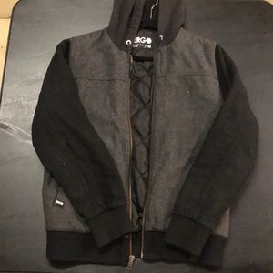 Ergo black and grey heavy hoodie